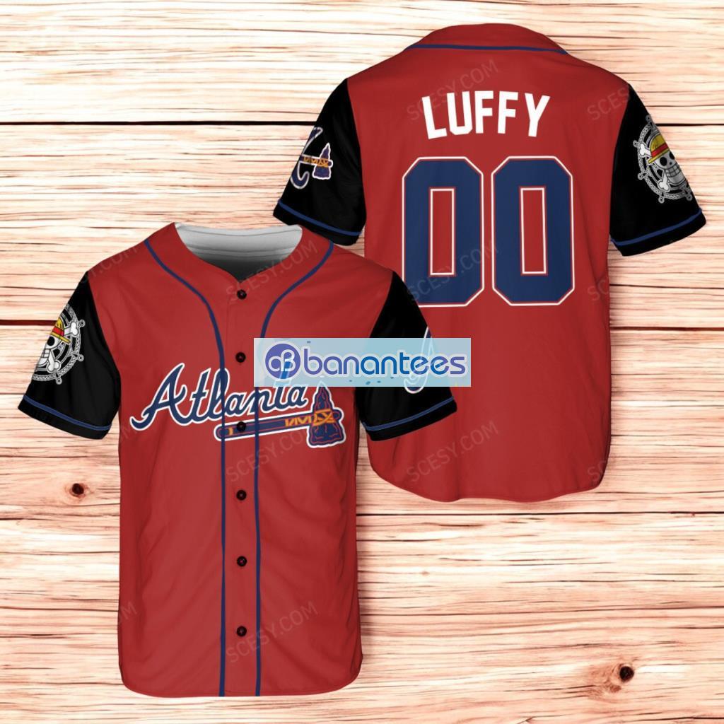 atlanta braves one piece baseball jersey shirt red for men and women image Atlanta Braves One Piece Baseball Jersey Shirt Red For Men And Women Product Photo 1