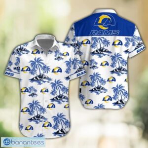 Los Angeles Rams NFL Tropical White Hawaiian Shirt Product Photo 1