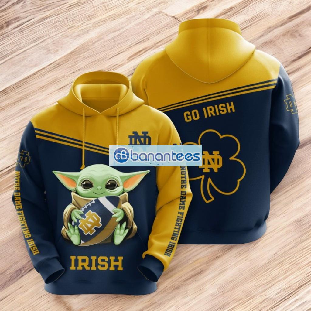 baby yoda notre dame fighting irish 3d hoodie all over print image Baby Yoda Notre Dame Fighting Irish 3D Hoodie All Over Print Product Photo 1