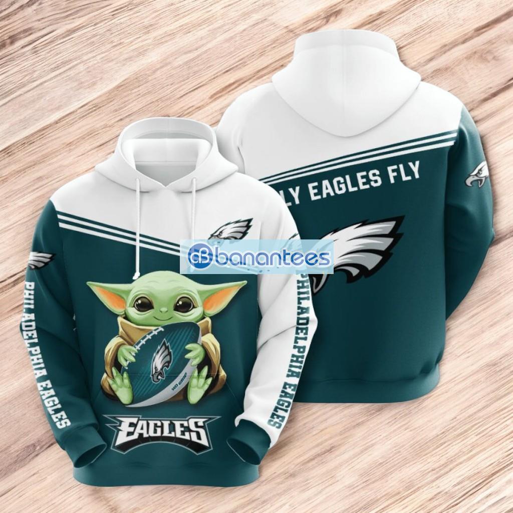 baby yoda philadelphia eagles 3d hoodie all over print image Baby Yoda Philadelphia Eagles 3D Hoodie All Over Print Product Photo 1