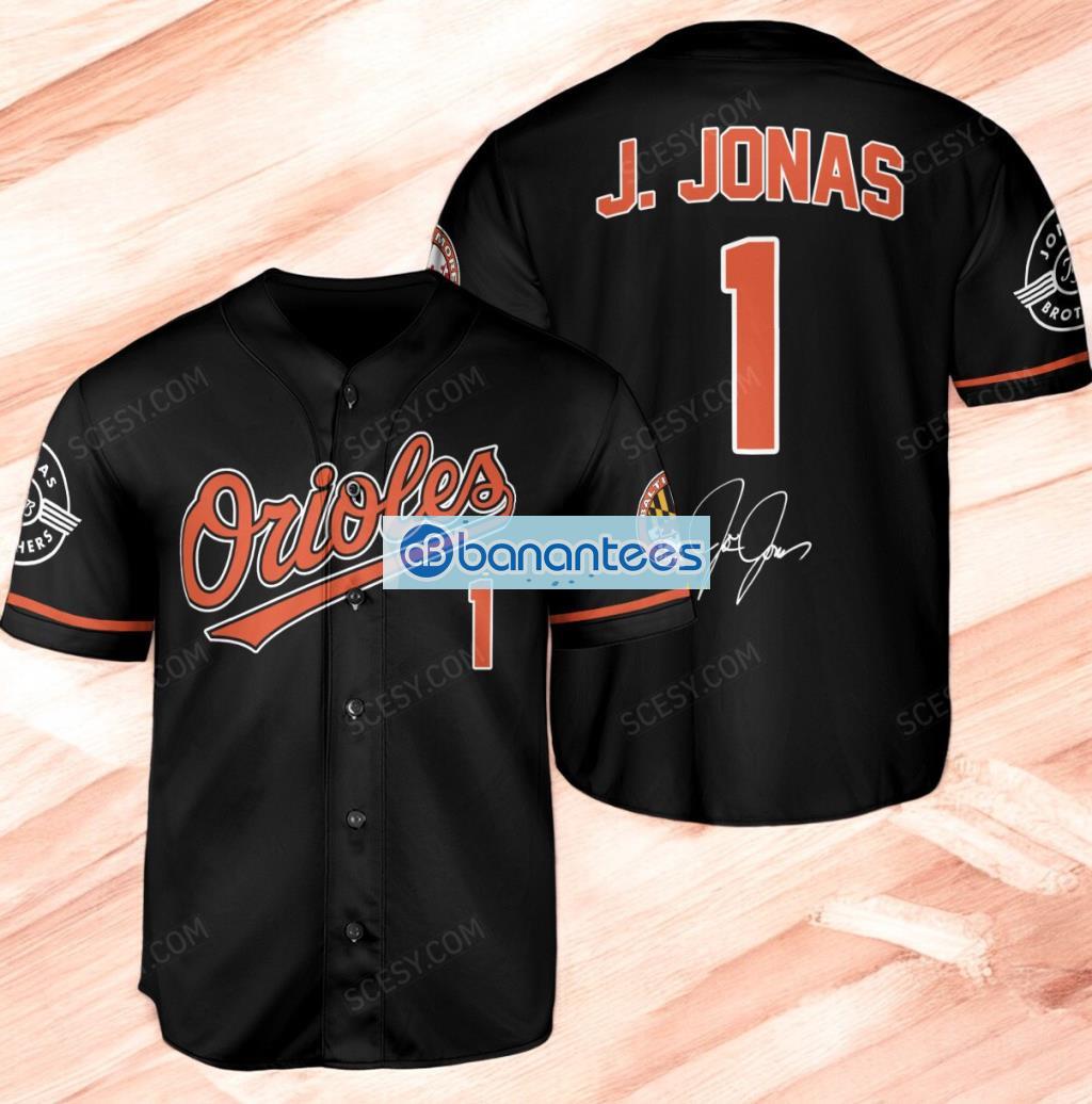 baltimore orioles j jonas baseball jersey shirt black for men and women image Baltimore Orioles J. Jonas Baseball Jersey Shirt Black For Men And Women Product Photo 1