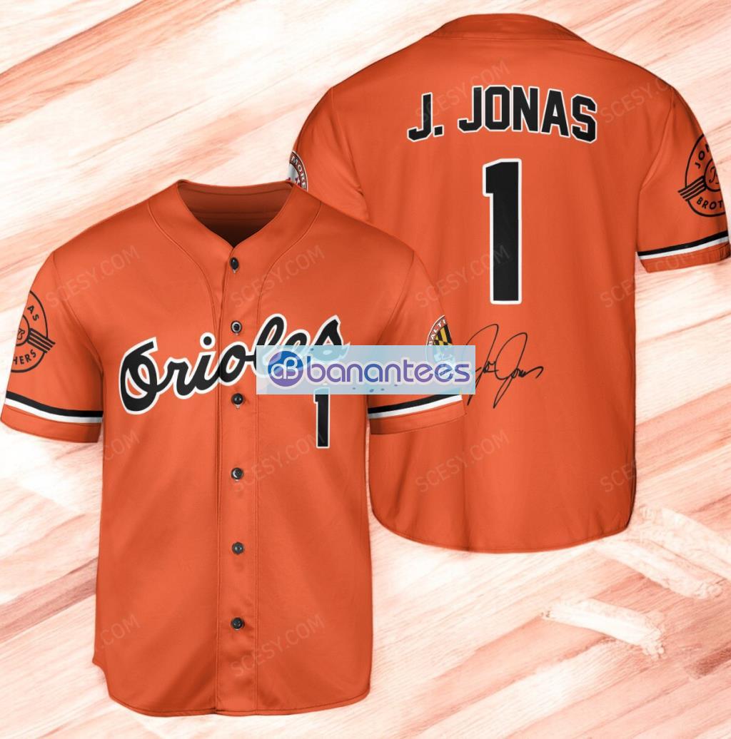 baltimore orioles j jonas baseball jersey shirt orange for men and women image Baltimore Orioles J. Jonas Baseball Jersey Shirt Orange For Men And Women Product Photo 1