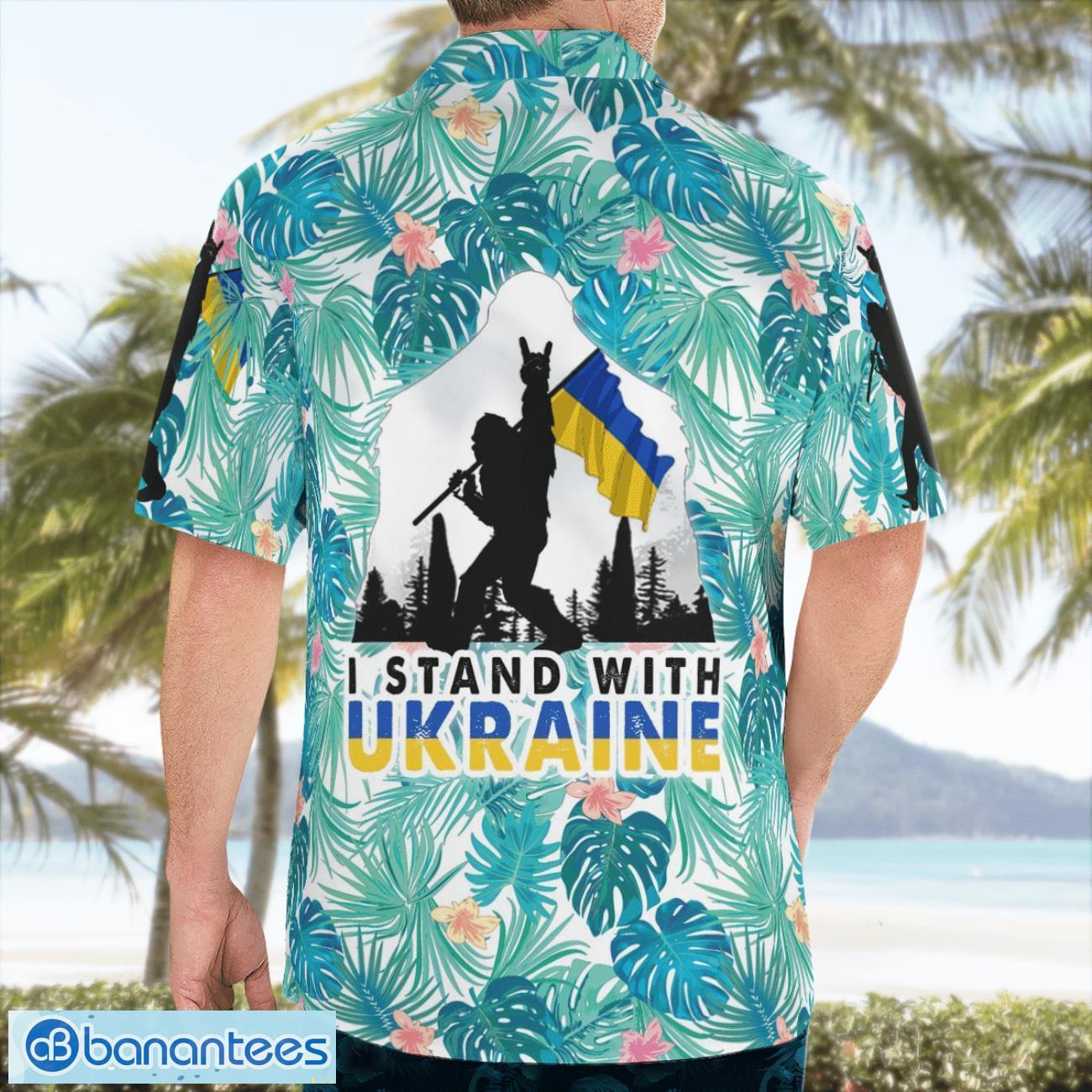 bigfoot i stand with uk raine hawaiian shirt beach summer gift 1 image Bigfoot I Stand With Uk-raine Hawaiian Shirt Beach Summer Gift Product Photo 2