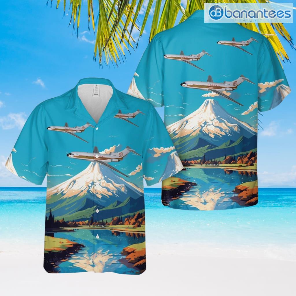 boeing 727 100 alaska golden nugget airliner hawaiian shirt summer fashion image Boeing 727-100 Alaska Golden Nugget Airliner Hawaiian Shirt Summer Fashion Product Photo 1