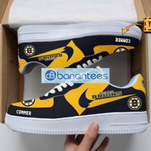 Boston Bruins Air Force Shoes Custom Name Gift For Fans AF1 Sneakers Product Photo 1