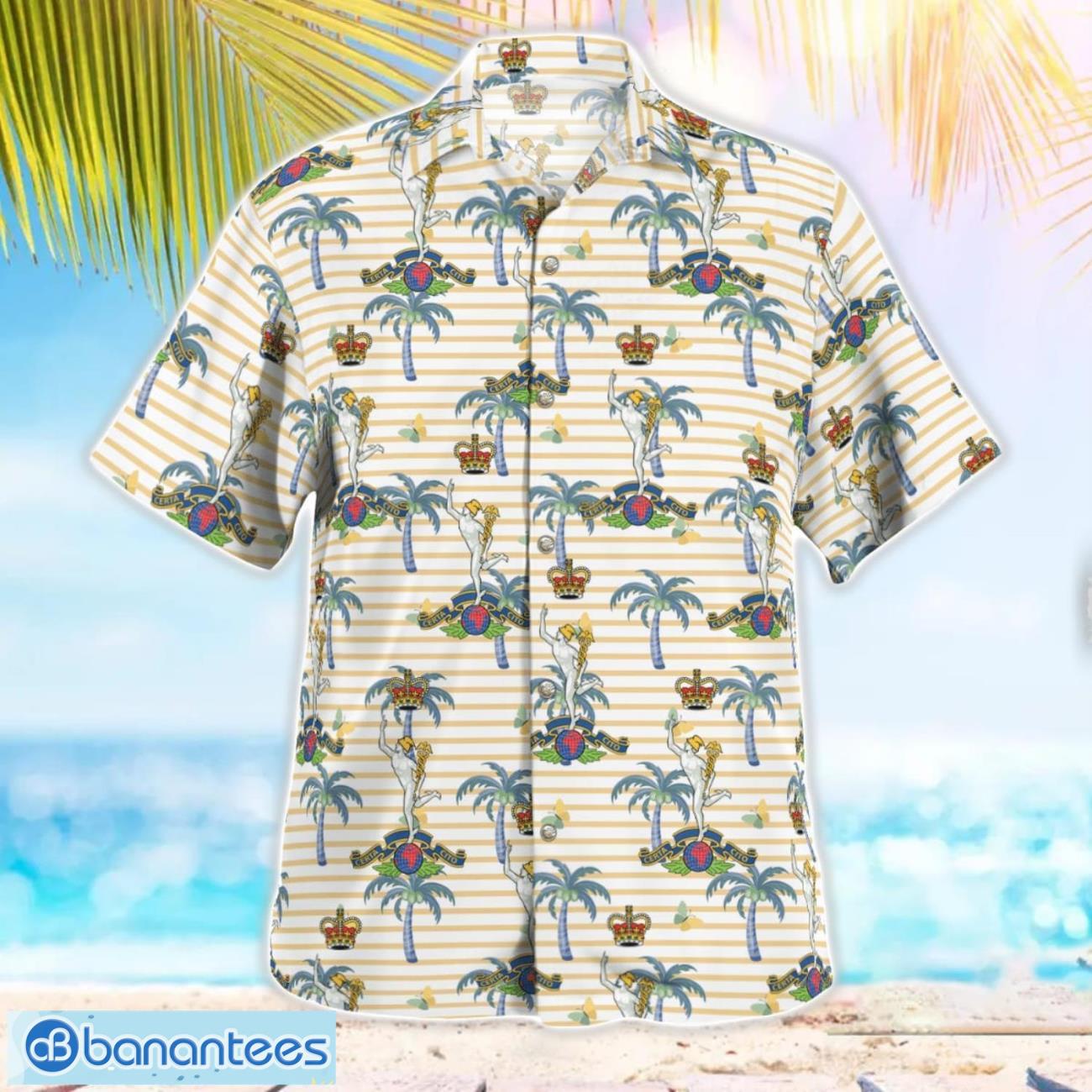 british army royal corps of signals 3d hawaiian shirt gift for summer 2 image British Army, Royal Corps of Signals 3D Hawaiian Shirt Gift For Summer Product Photo 3