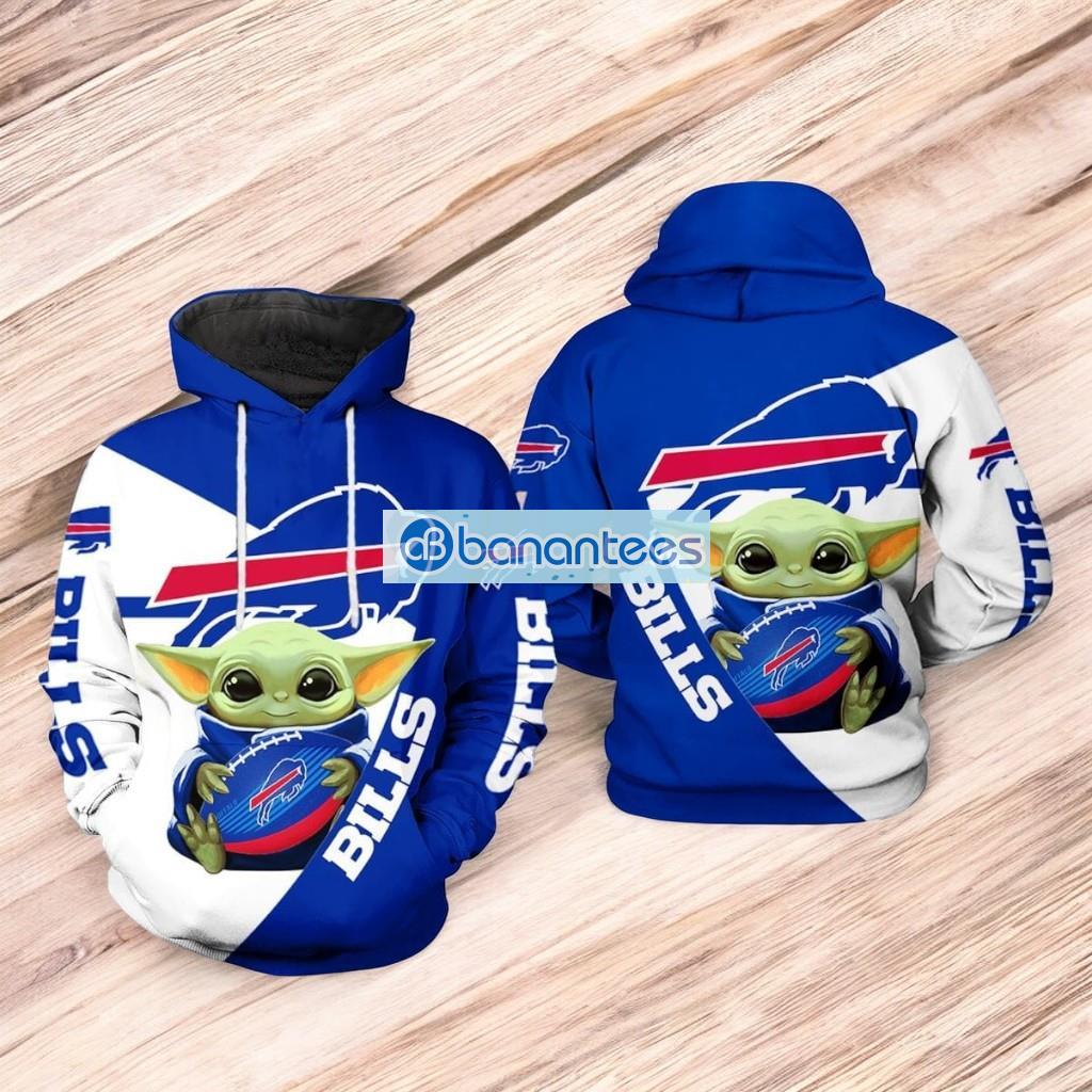 buffalo bills nfl baby yoda team 3d hoodie all over print image Buffalo Bills NFL Baby Yoda Team 3D Hoodie All Over Print Product Photo 1