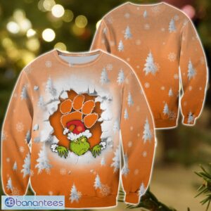 Clemson Tigers Grinch 3D T-Shirt Hoodie Sweatshirt Gift For Christmas Product Photo 1