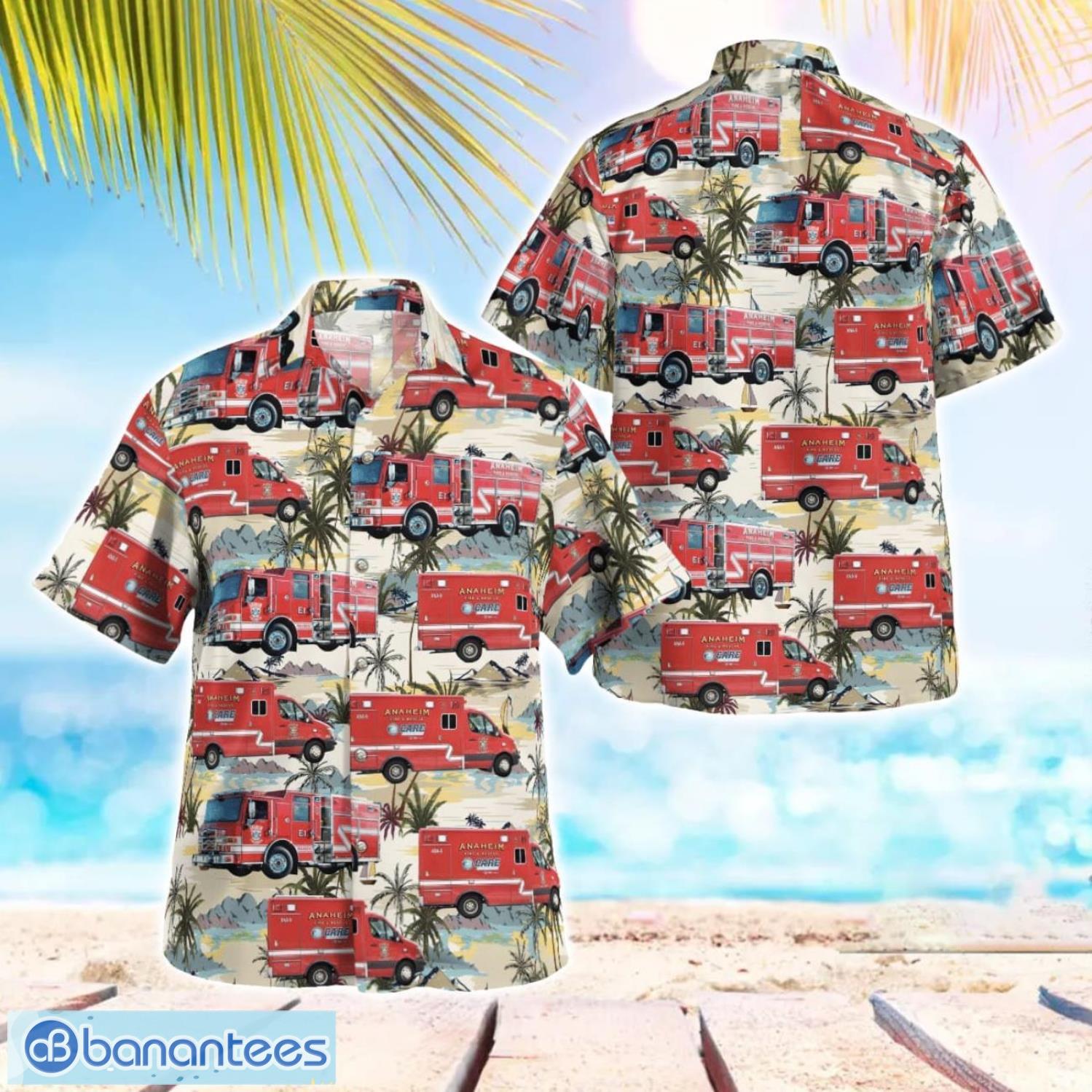 california anaheim fire amp rescue hawaiian shirt button summer shirt image California Anaheim Fire & Rescue Hawaiian Shirt Button Summer Shirt Product Photo 1