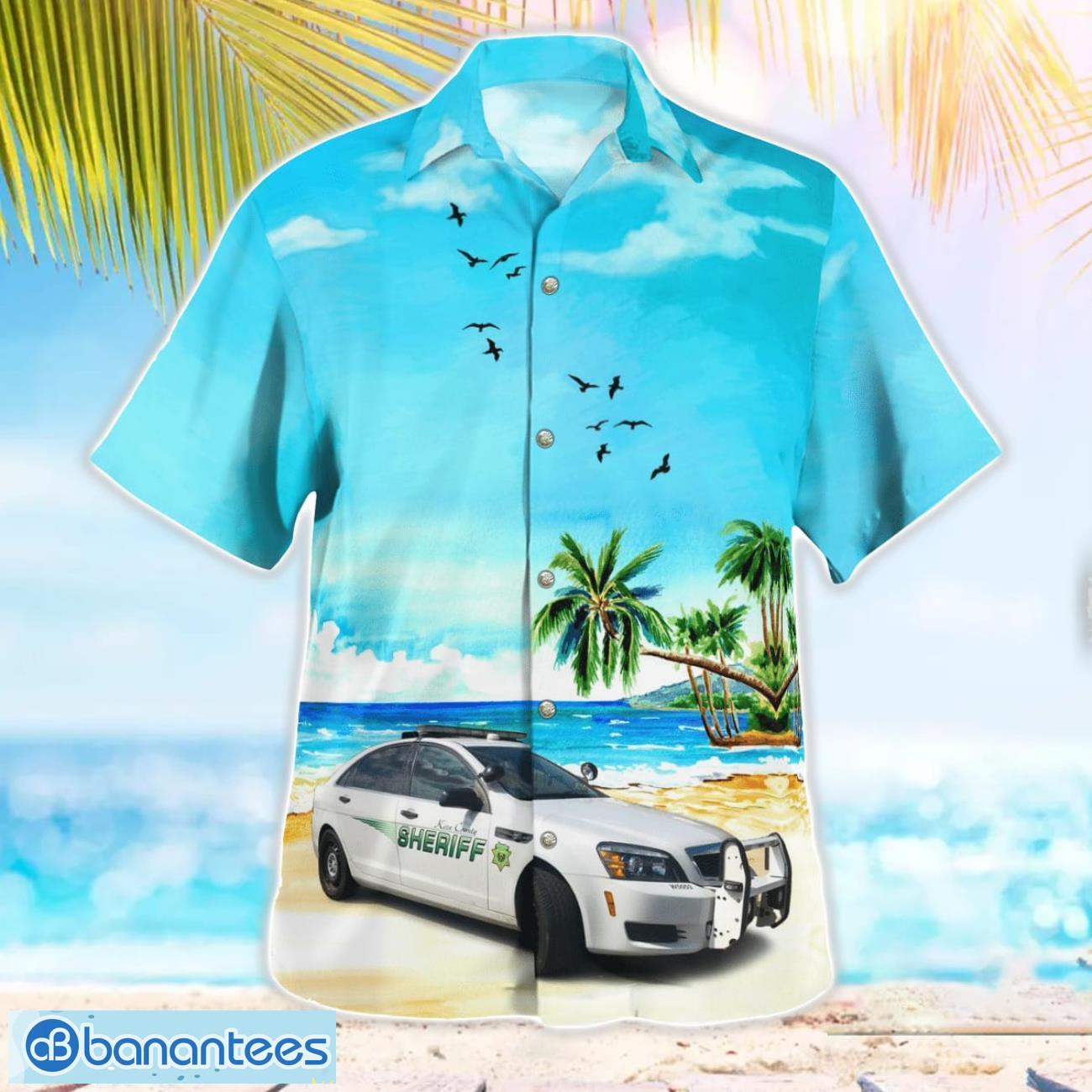 california kern county sheriffs office hawaiian shirt button summer shirt 1 image California, Kern County Sheriff's Office Hawaiian Shirt Button Summer Shirt Product Photo