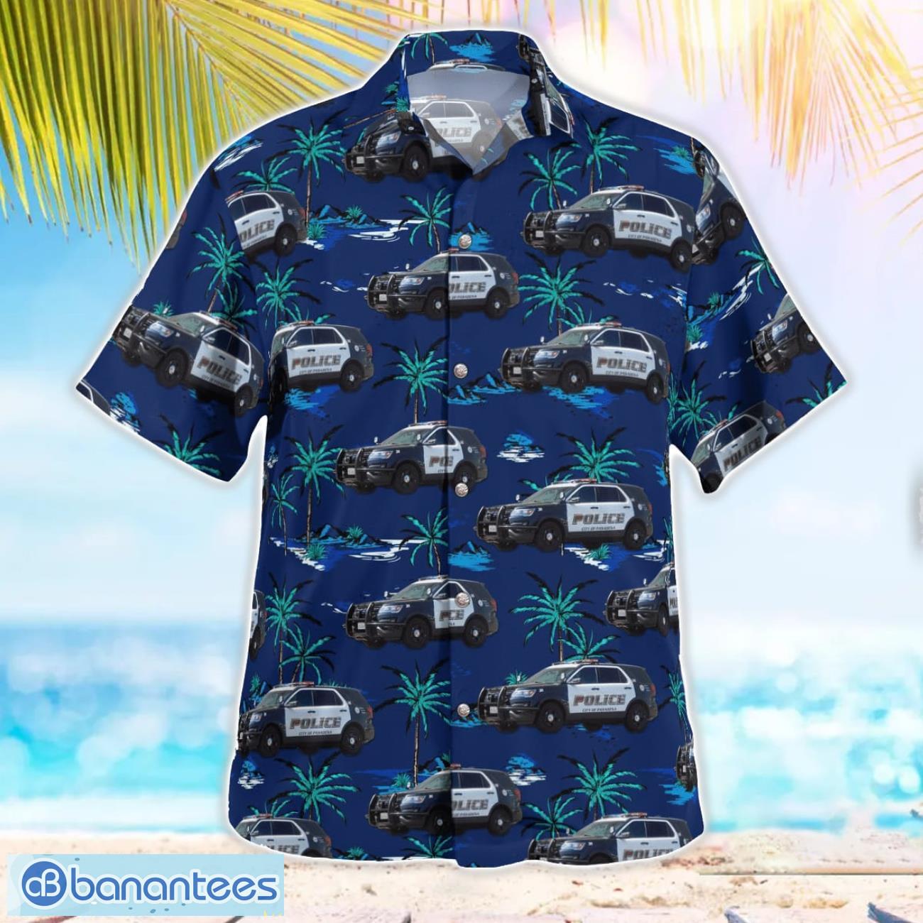 california pasadena police department hawaiian shirt button summer shirt 1 image California, Pasadena Police Department Hawaiian Shirt Button Summer Shirt Product Photo 2