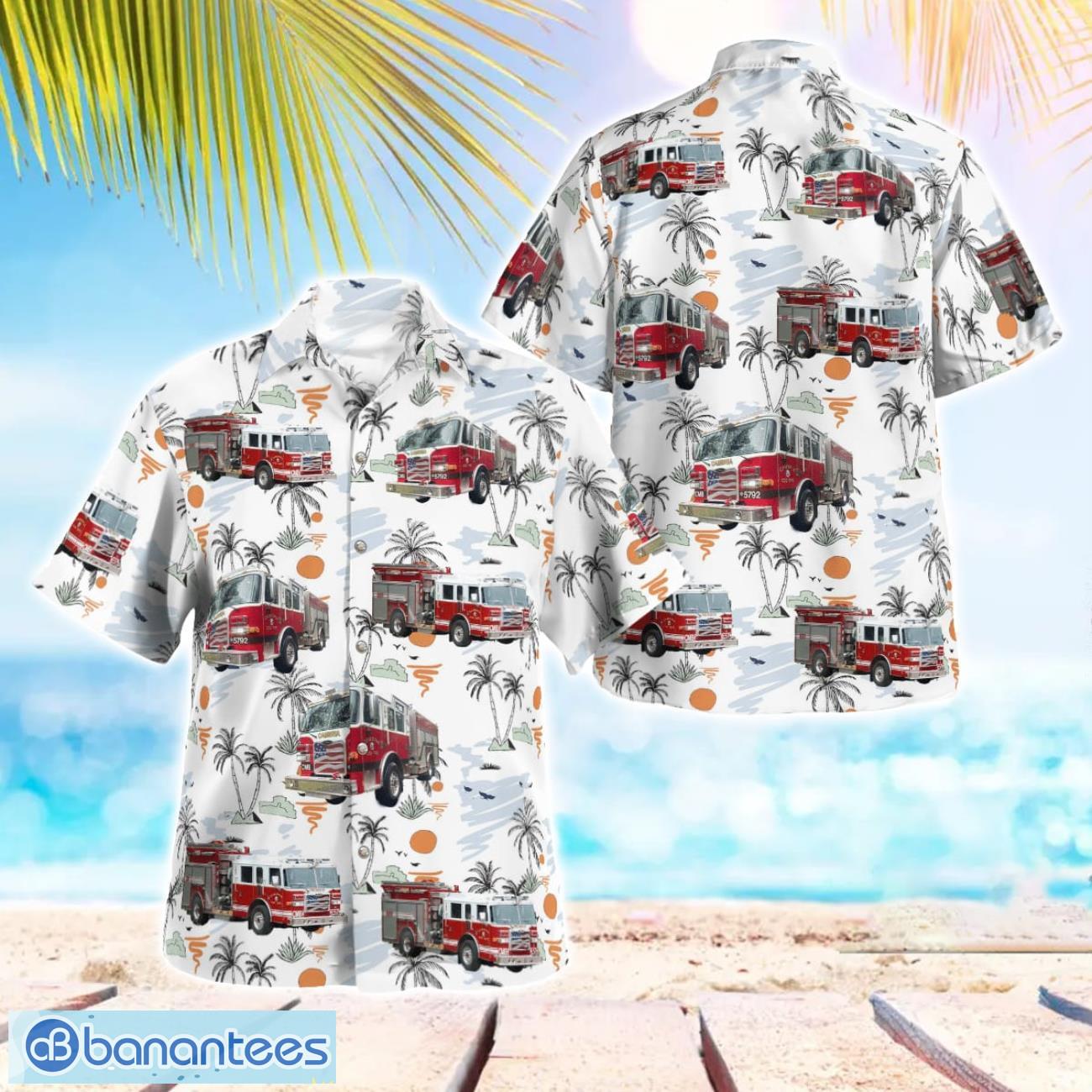 cambria fire department california hawaiian shirt button summer shirt image Cambria Fire Department, California Hawaiian Shirt Button Summer Shirt Product Photo 1