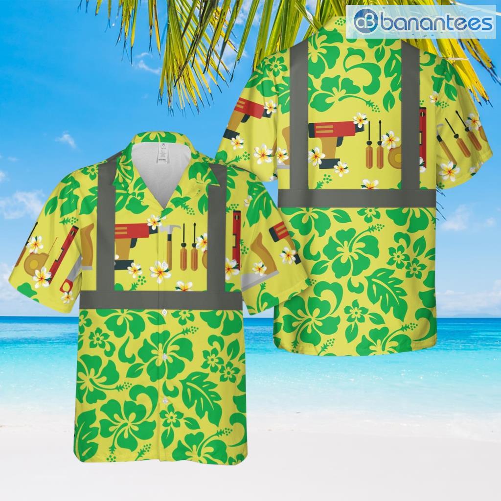 carpenter equipment hawaiian shirt summer fashion image Carpenter Equipment Hawaiian Shirt Summer Fashion Product Photo 1