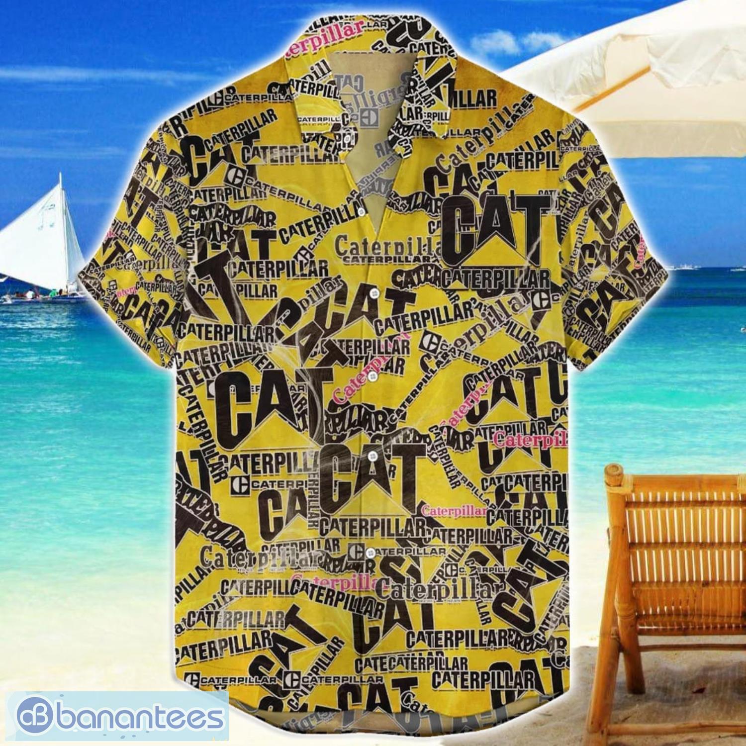 caterpillar inc hawaii all printed tractor logo hawaiian shirt men women beach shirt image Caterpillar Inc Hawaii All Printed Tractor Logo Hawaiian Shirt Men Women Beach Shirt Product Photo 1