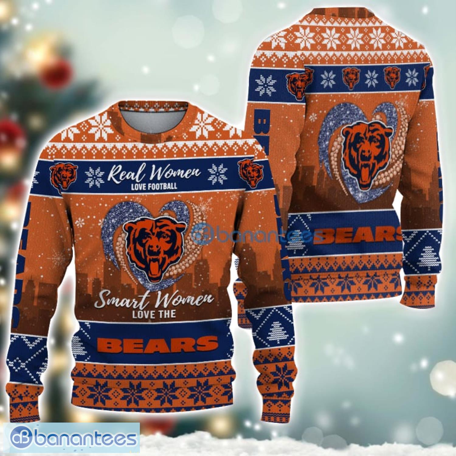 chicago bears logo ugly christmas sweater for fans men and women christmas gift ideas 1 image Chicago Bears Logo Ugly Christmas Sweater For Fans Men And Women Christmas Gift Ideas Product Photo 2