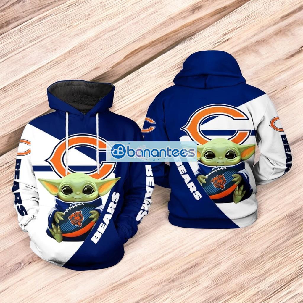 chicago bears nfl baby yoda team 3d hoodie all over print image Chicago Bears NFL Baby Yoda Team 3D Hoodie All Over Print Product Photo 1