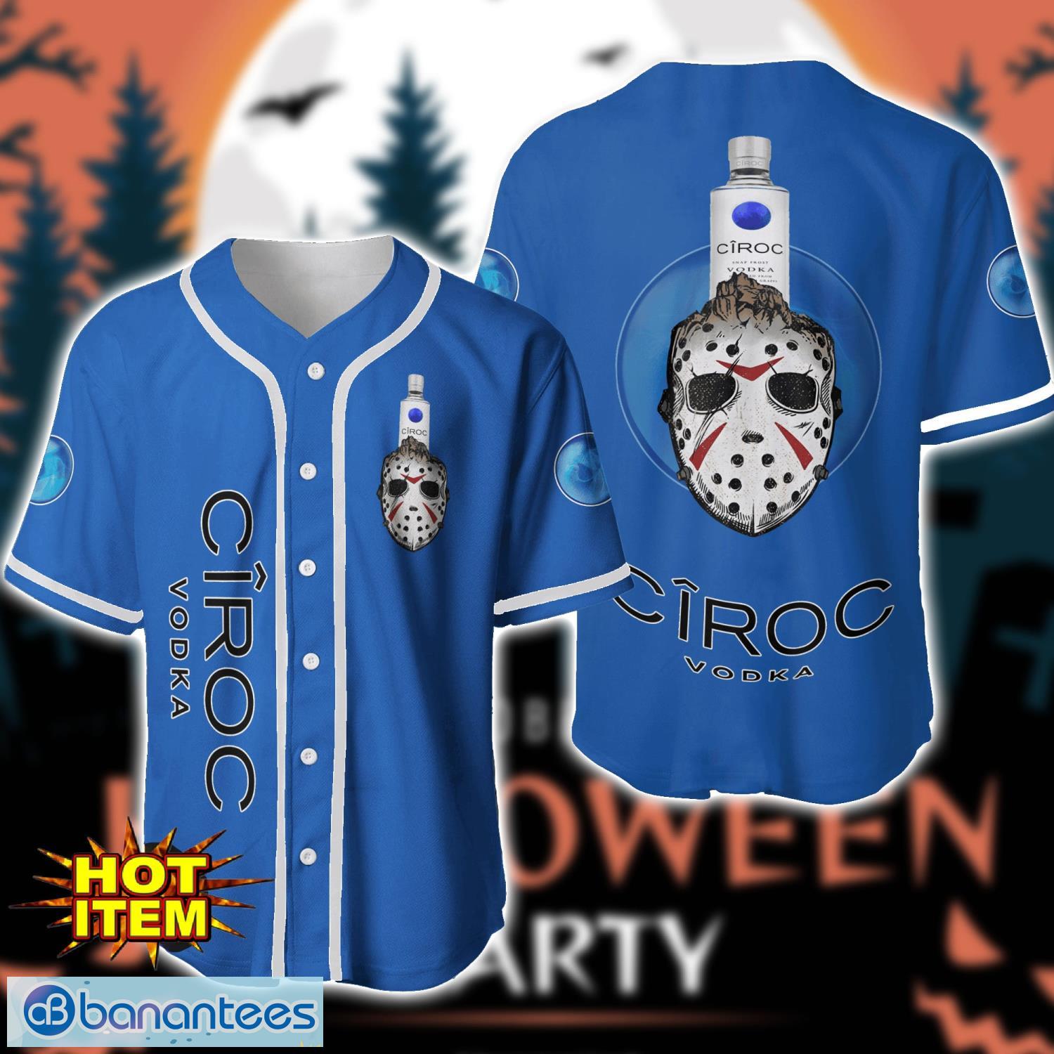 ciroc vodka horror face baseball jersey shirt halloween gift image Ciroc Vodka Horror Face Baseball Jersey Shirt Halloween Gift Product Photo 1