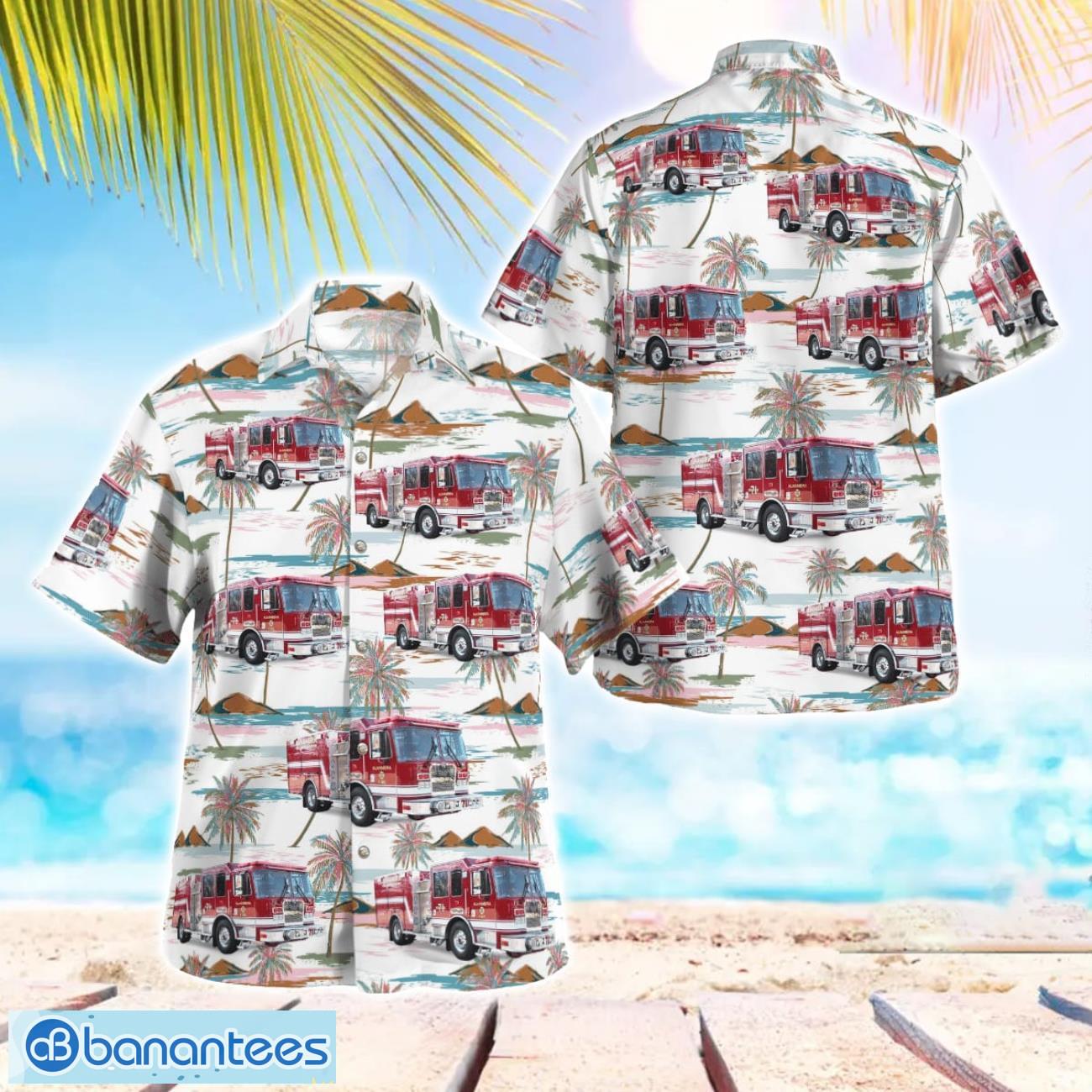 city of alhambra california alhambra fire department hawaiian shirt button summer shirt image City of Alhambra, California, Alhambra Fire Department Hawaiian Shirt Button Summer Shirt Product Photo 1