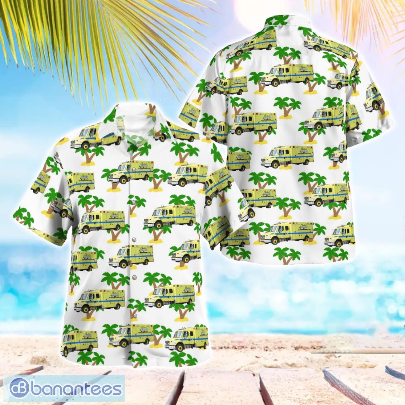 cleveland ems cleveland ohio hawaiian shirt gift for summer vacation image Cleveland EMS, Cleveland, Ohio Hawaiian Shirt Gift For Summer Vacation Product Photo 1