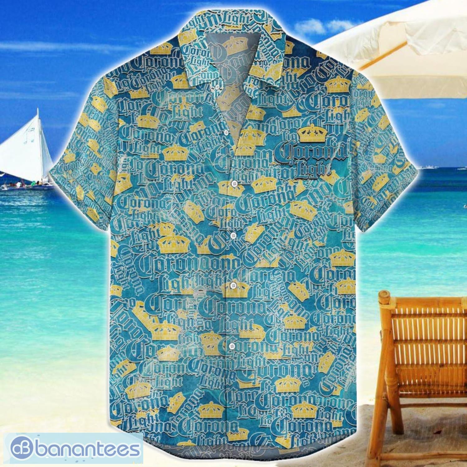 corona light aop beer logo hawaiian shirt summer gift for men and women image Corona Light AOP Beer Logo Hawaiian Shirt Summer Gift For Men And Women Product Photo 1