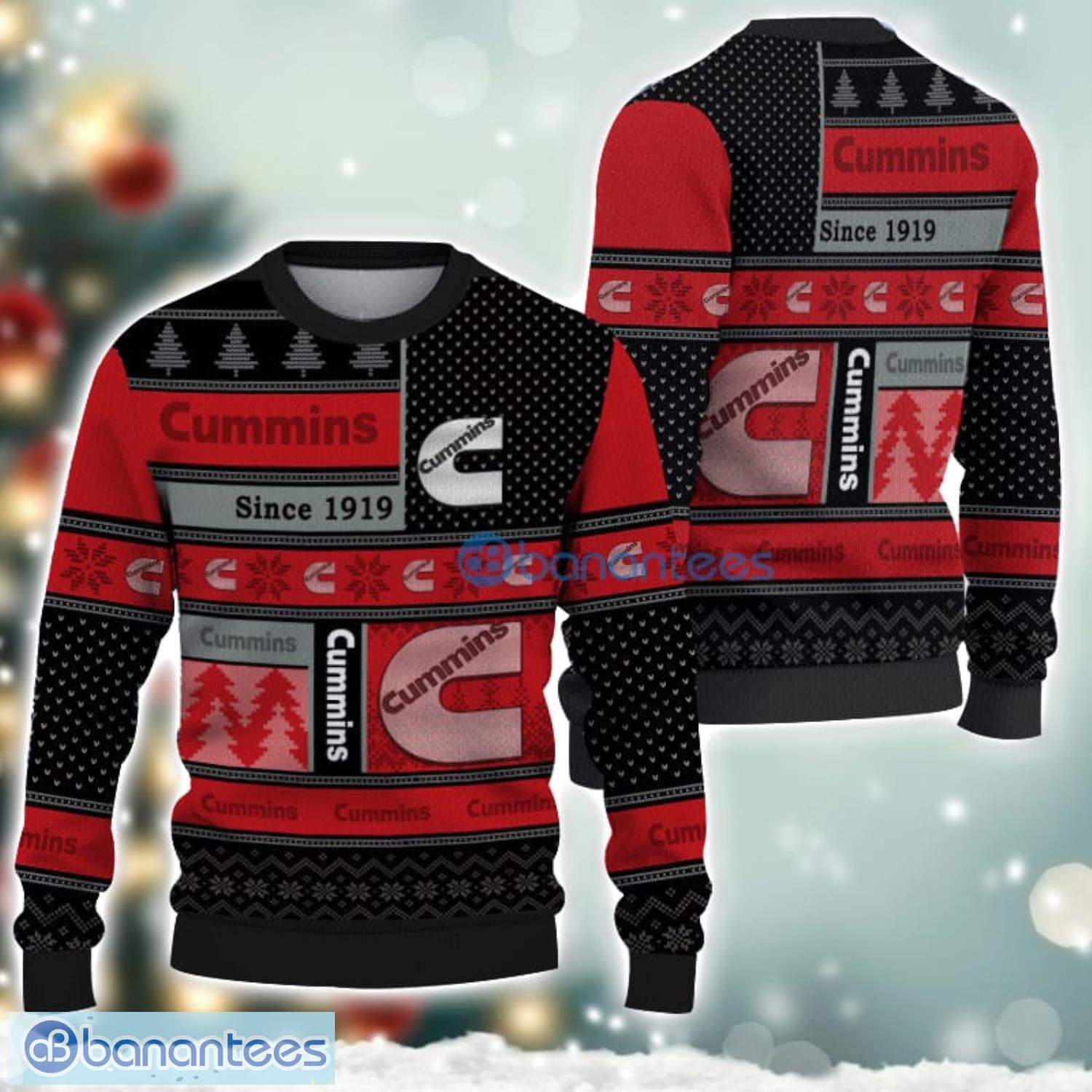 cummins logo ugly christmas sweater for fans men and women christmas gift ideas image Cummins Logo Ugly Christmas Sweater For Fans Men And Women Christmas Gift Ideas Product Photo 1