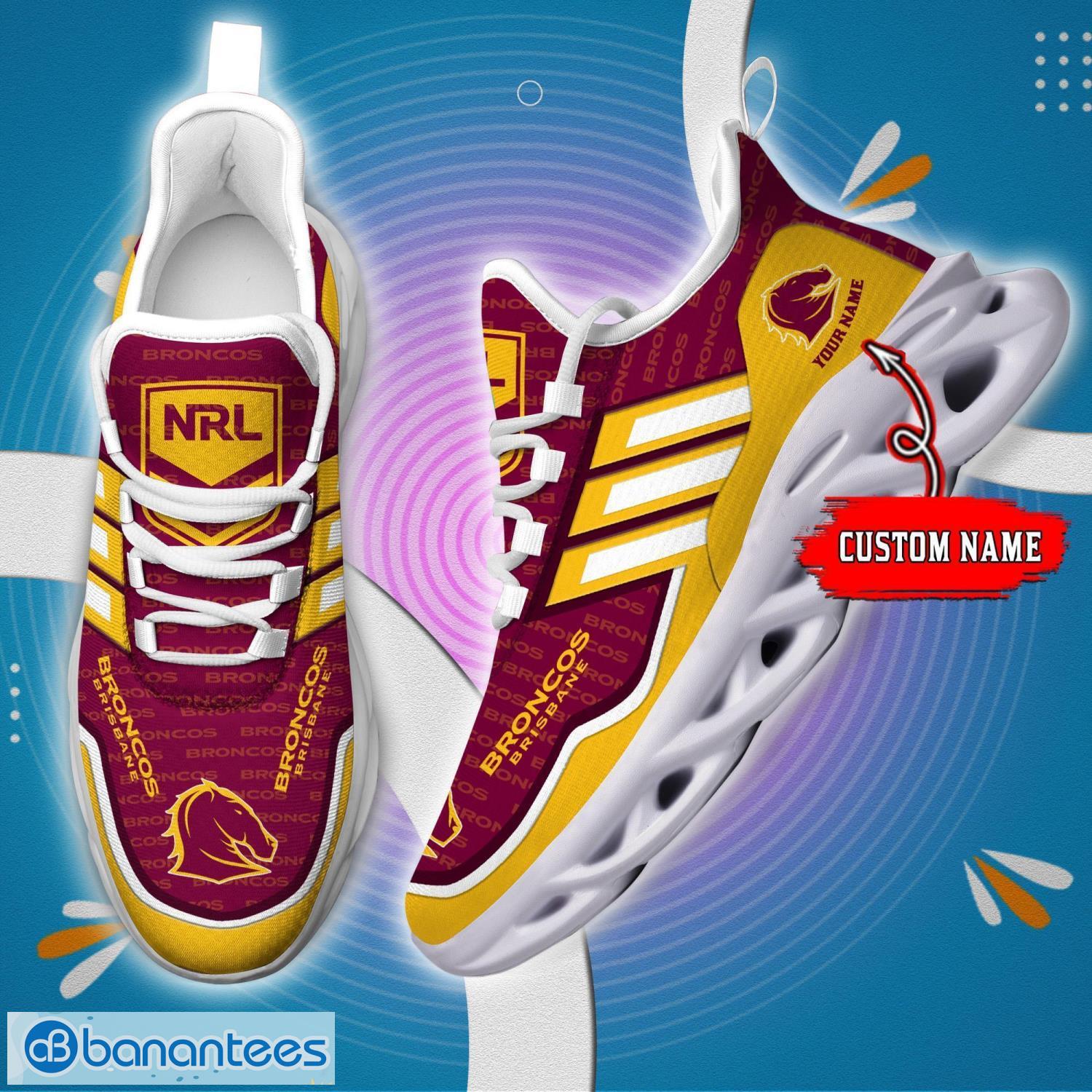 custom name for fans nrl brisbane broncos personalized max soul shoes running sneakers image Custom Name For Fans NRL Brisbane Broncos Personalized Max Soul Shoes Running Sneakers Product Photo 1