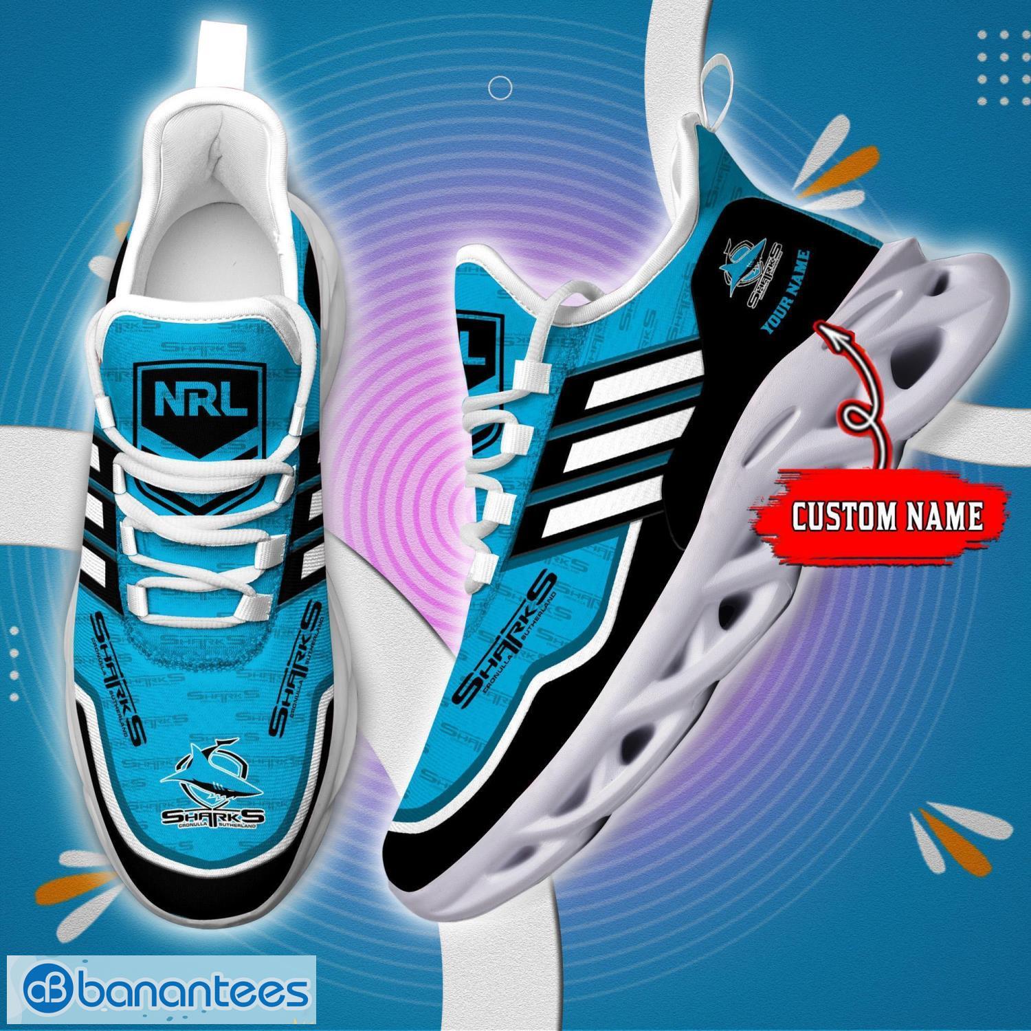 custom name for fans nrl cronulla sharks personalized max soul shoes running sneakers image Custom Name For Fans NRL Cronulla Sharks Personalized Max Soul Shoes Running Sneakers Product Photo 1