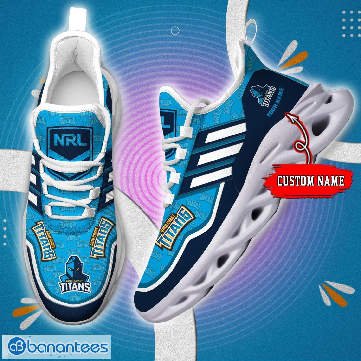 custom name for fans nrl gold coast titans personalized max soul shoes running sneakers image Custom Name For Fans NRL Gold Coast Titans Personalized Max Soul Shoes Running Sneakers Product Photo 1
