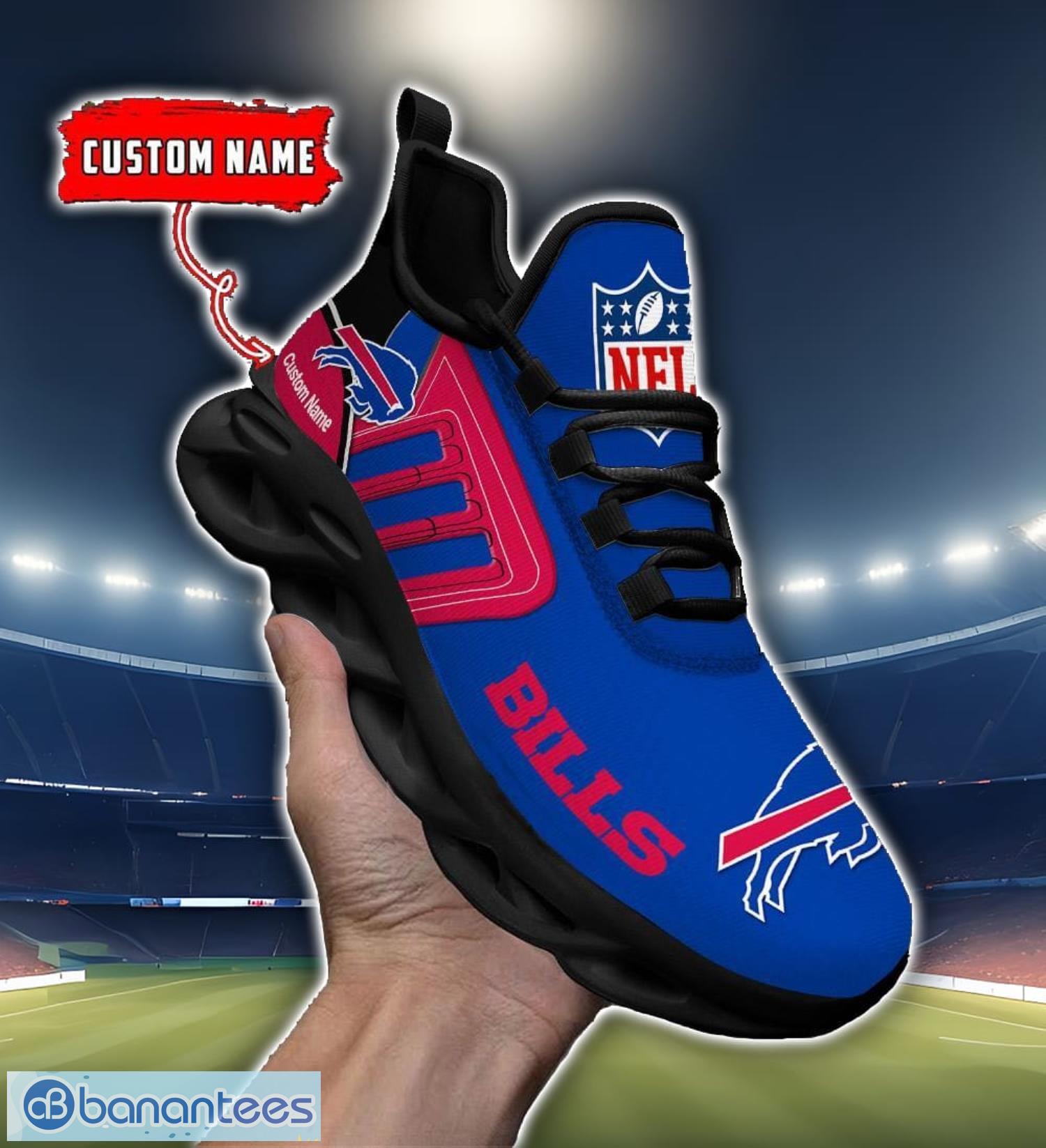 custom name nfl buffalo bills max soul shoes personalized running sneakers 3 image Custom Name NFL Buffalo Bills Max Soul Shoes Personalized Running Sneakers Product Photo 4