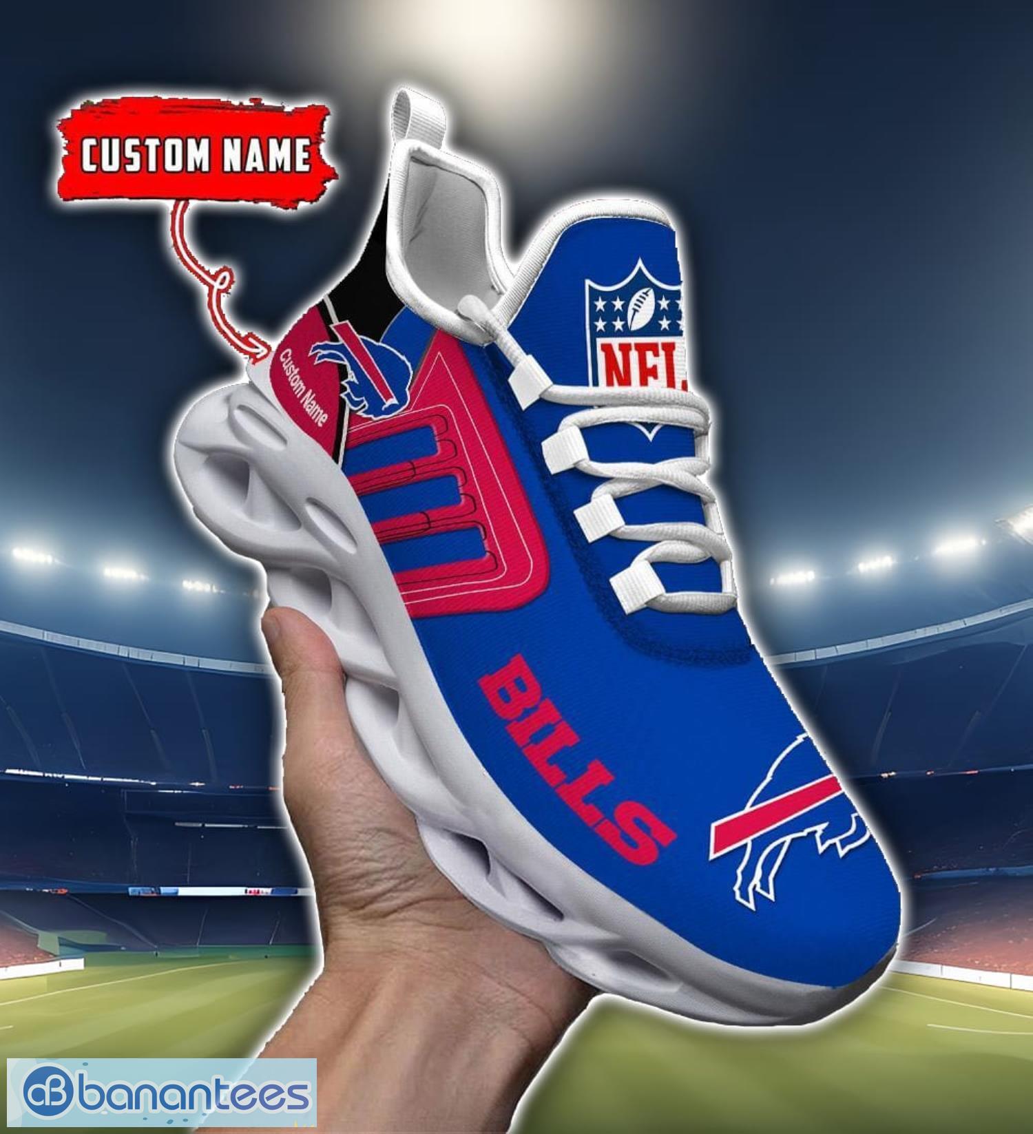 custom name nfl buffalo bills max soul shoes personalized running sneakers image Custom Name NFL Buffalo Bills Max Soul Shoes Personalized Running Sneakers Product Photo 1