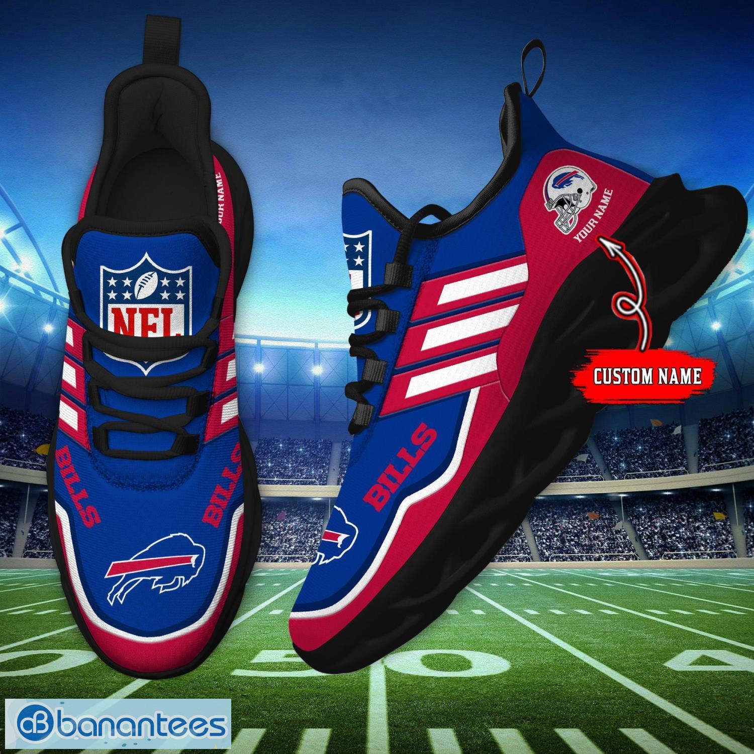 custom name nfl buffalo bills sneakers sport team max soul shoes for men women 4 image Custom Name NFL Buffalo Bills Sneakers Sport Team Max Soul Shoes For Men Women Product Photo 5