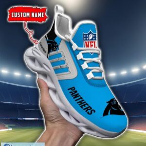 Custom Name NFL Carolina Panthers Max Soul Shoes Personalized Running Sneakers Product Photo 1