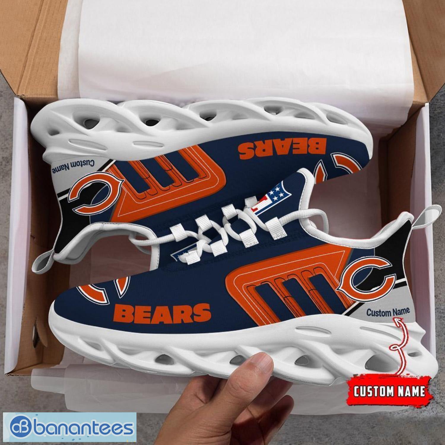 custom name nfl chicago bears max soul shoes personalized running sneakers image Custom Name NFL Chicago Bears Max Soul Shoes Personalized Running Sneakers Product Photo 1