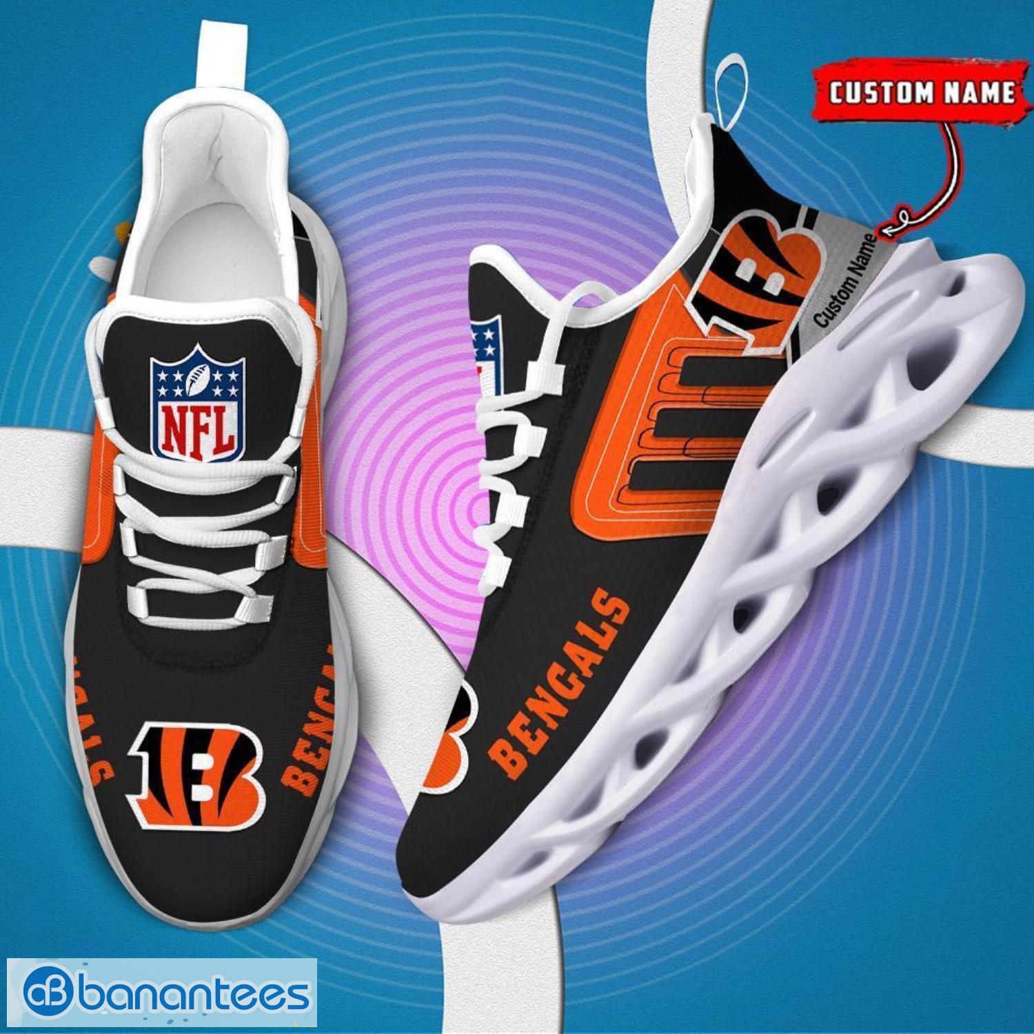 custom name nfl cincinnati bengals max soul shoes personalized running sneakers 5 image Custom Name NFL Cincinnati Bengals Max Soul Shoes Personalized Running Sneakers Product Photo 6