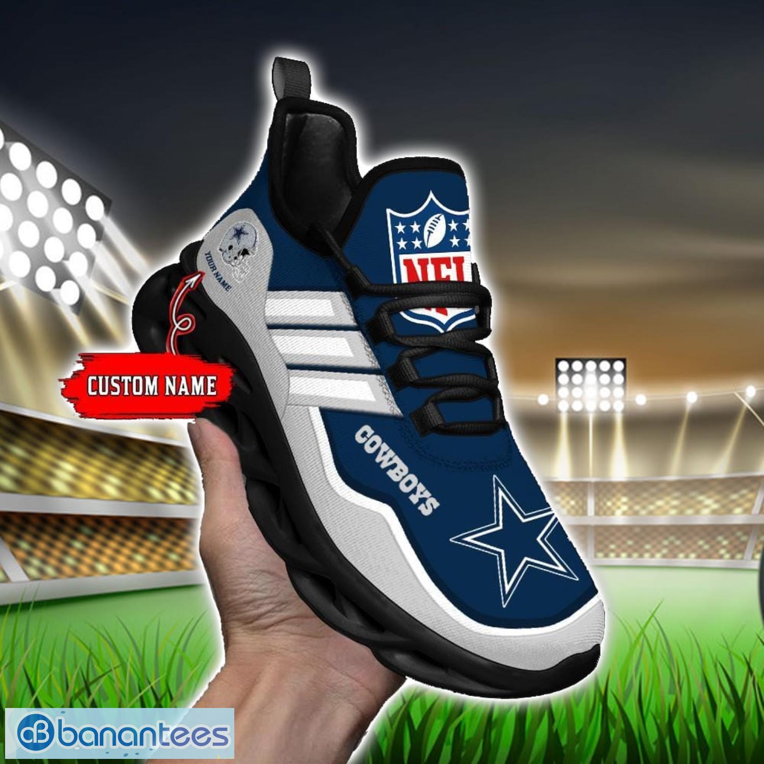 custom name nfl dallas cowboys sneakers sport team max soul shoes for men women 3 image Custom Name NFL Dallas Cowboys Sneakers Sport Team Max Soul Shoes For Men Women Product Photo 4