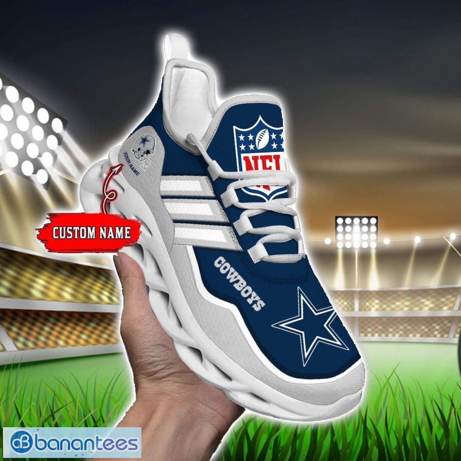 custom name nfl dallas cowboys sneakers sport team max soul shoes for men women image Custom Name NFL Dallas Cowboys Sneakers Sport Team Max Soul Shoes For Men Women Product Photo 1