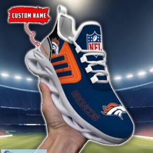 Custom Name NFL Denver Broncos Max Soul Shoes Personalized Running Sneakers Product Photo 1
