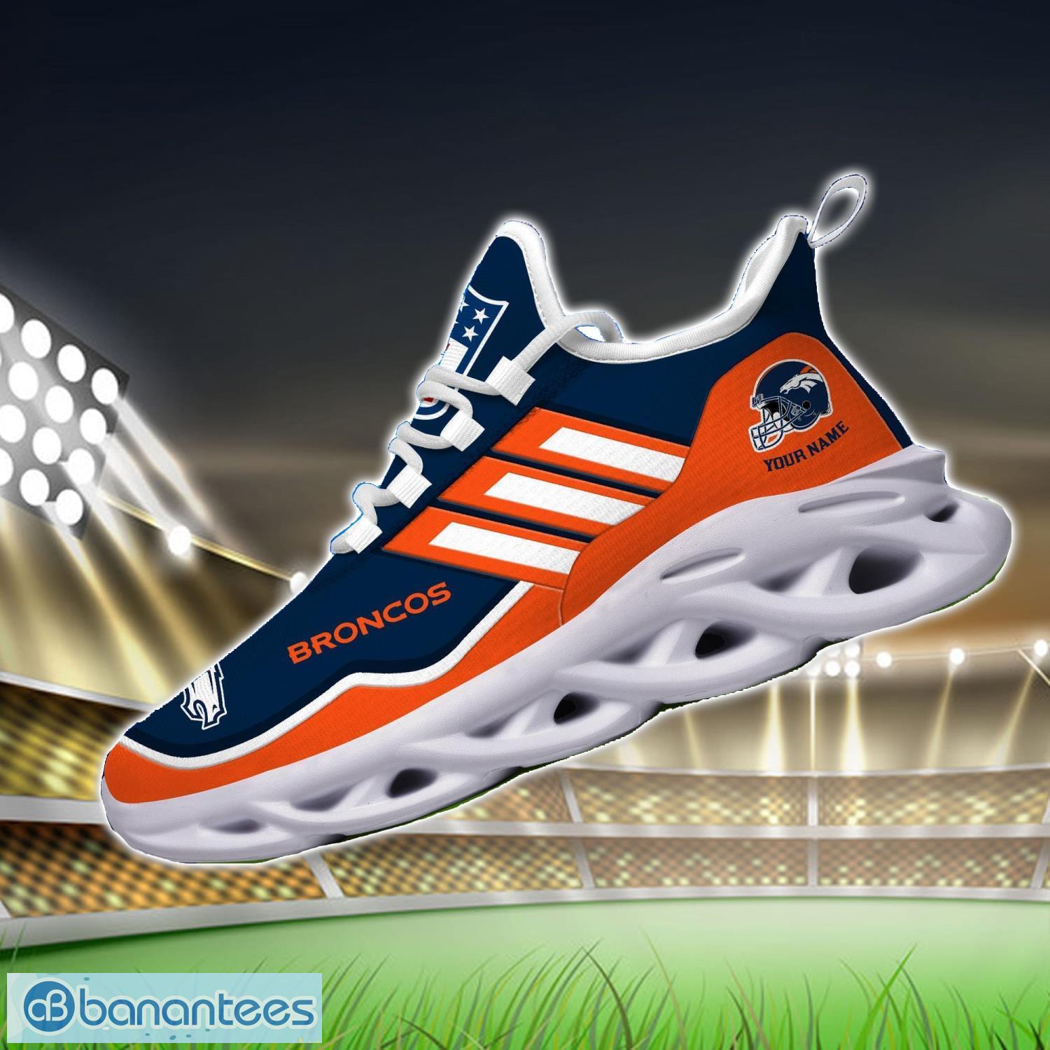 custom name nfl denver broncos sneakers sport team max soul shoes for men women 2 image Custom Name NFL Denver Broncos Sneakers Sport Team Max Soul Shoes For Men Women Product Photo 3