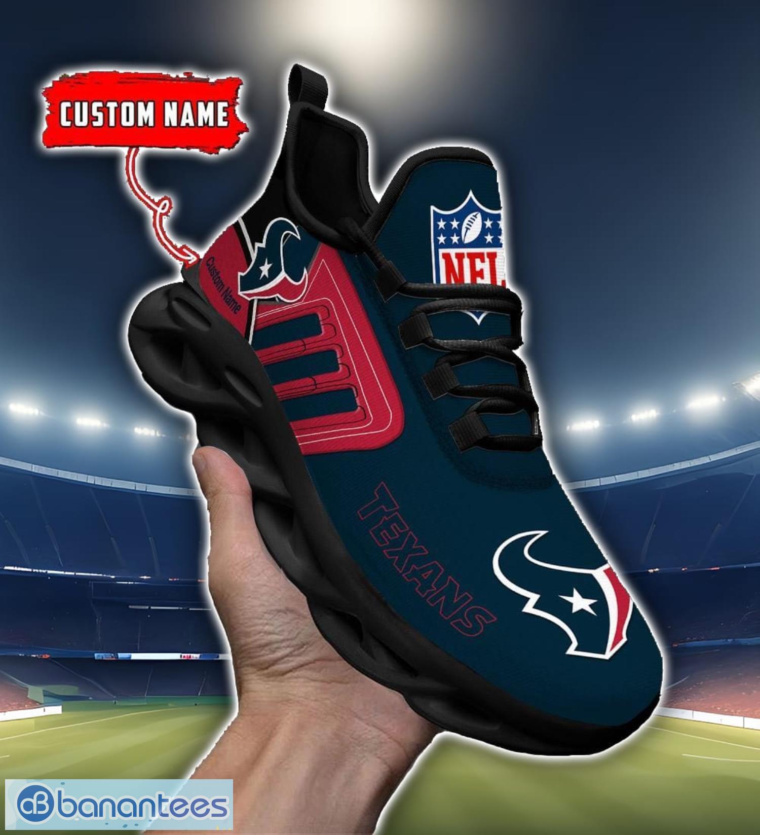 custom name nfl houston texans max soul shoes personalized running sneakers 3 image Custom Name NFL Houston Texans Max Soul Shoes Personalized Running Sneakers Product Photo 4
