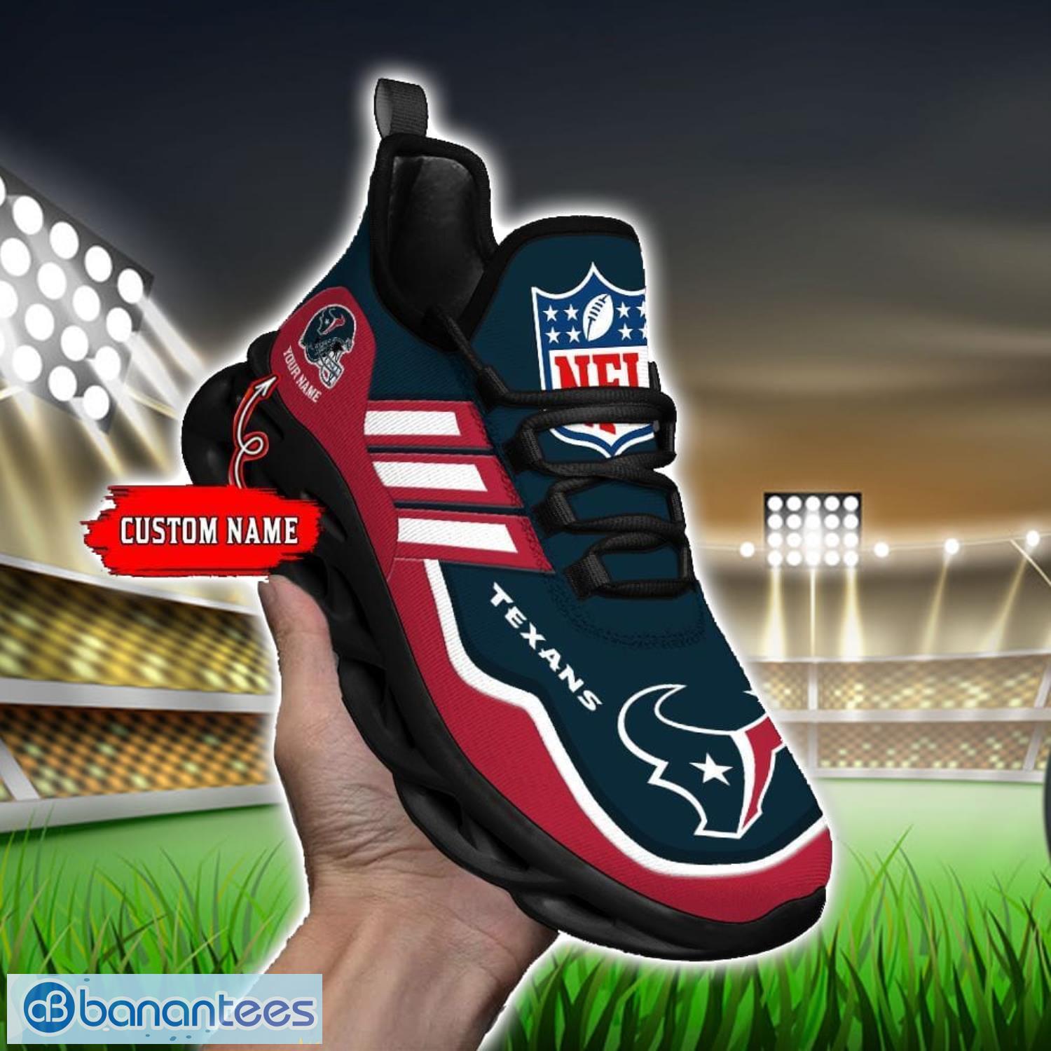 custom name nfl houston texans sneakers sport team max soul shoes for men women 3 image Custom Name NFL Houston Texans Sneakers Sport Team Max Soul Shoes For Men Women Product Photo 4