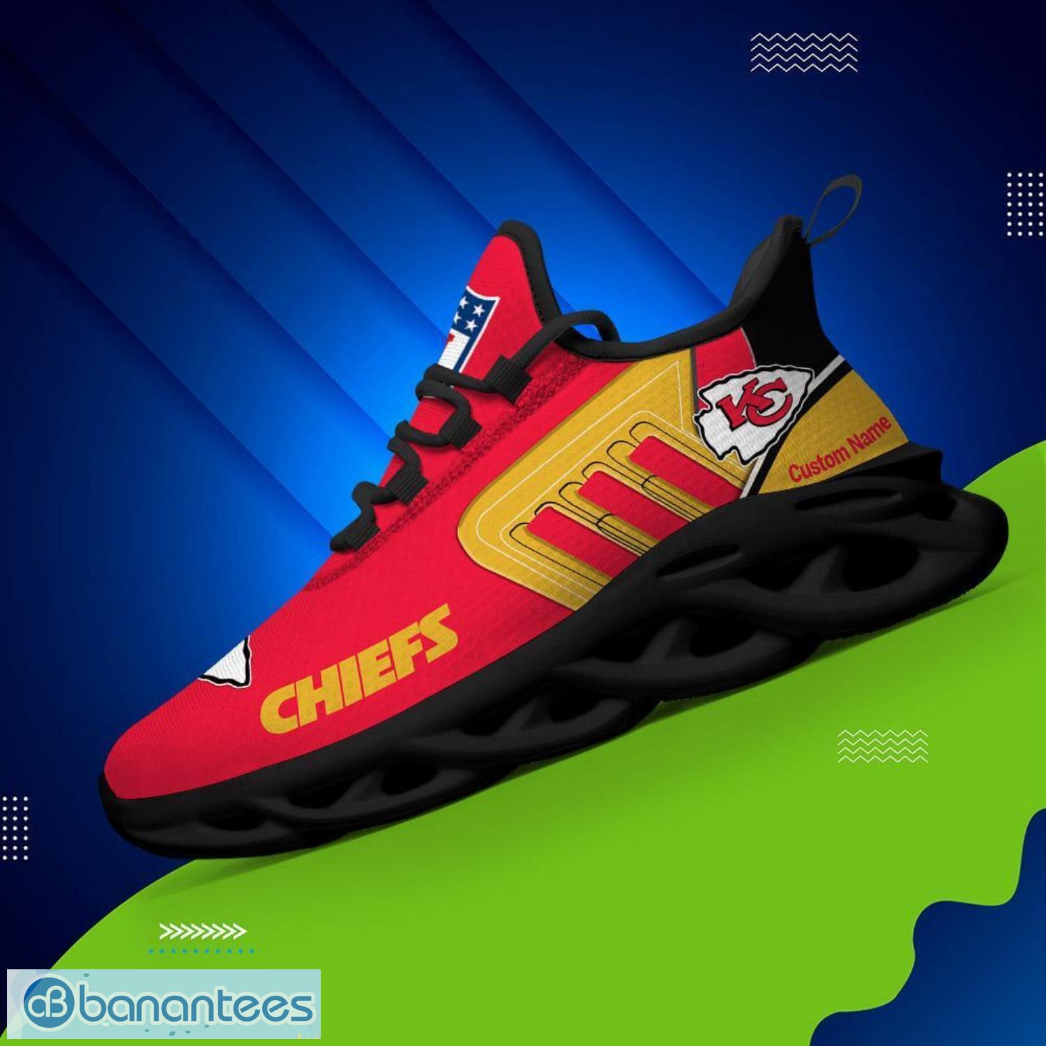 custom name nfl kansas city chiefs max soul shoes personalized running sneakers 1 image Custom Name NFL Kansas City Chiefs Max Soul Shoes Personalized Running Sneakers Product Photo 2
