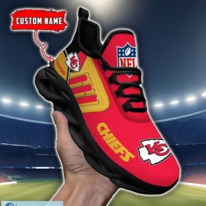 Custom Name NFL Kansas City Chiefs Max Soul Shoes Personalized Running Sneakers Product Photo 4