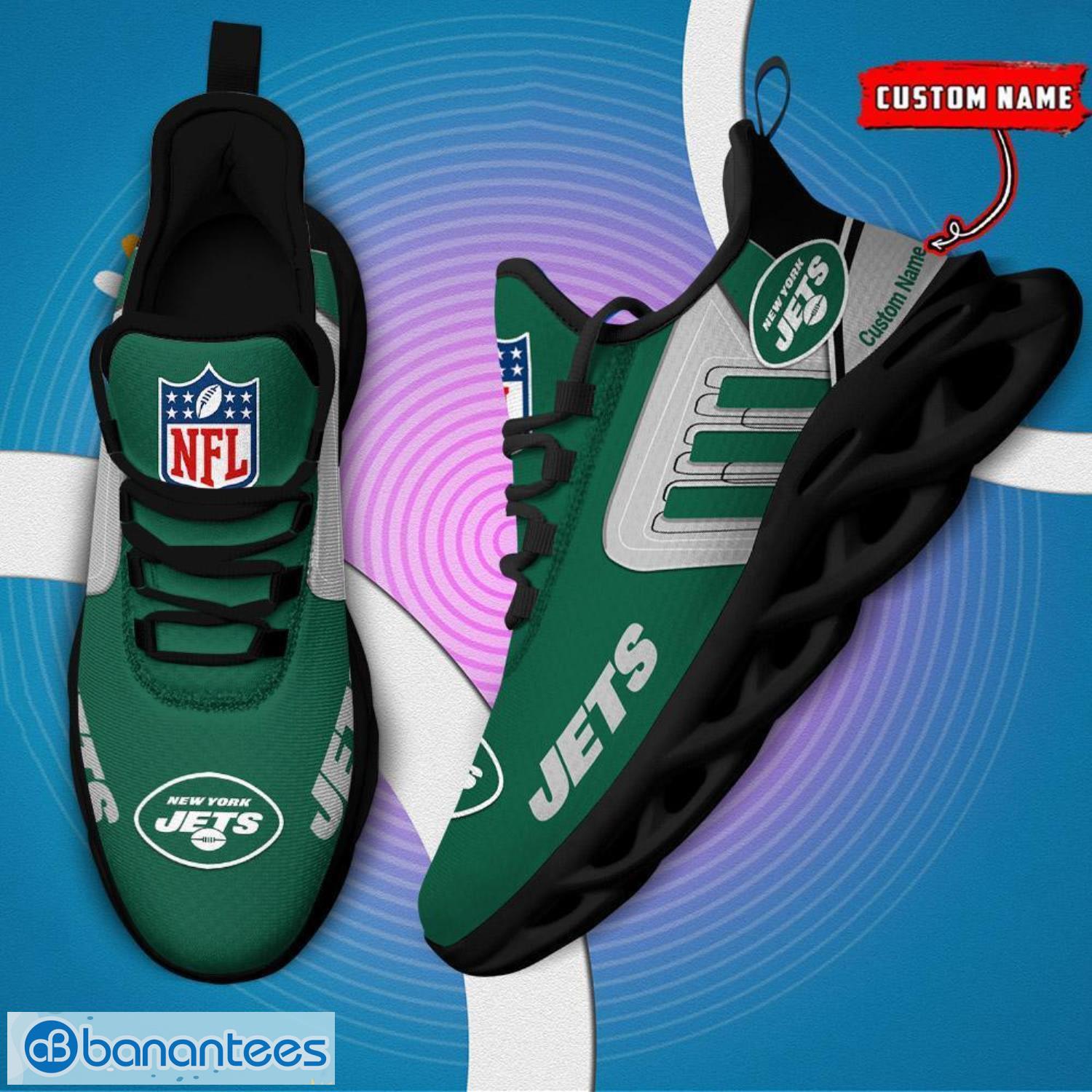 custom name nfl new york jets max soul shoes personalized running sneakers 4 image Custom Name NFL New York Jets Max Soul Shoes Personalized Running Sneakers Product Photo 5
