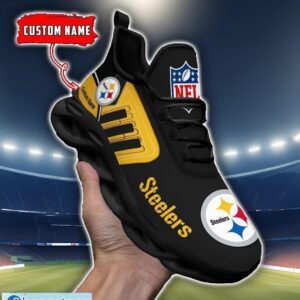 Custom Name NFL Pittsburgh Steelers Max Soul Shoes Personalized Running Sneakers Product Photo 4