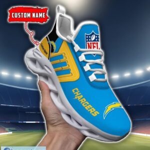 Custom Name NFL San Diego Chargers Max Soul Shoes Personalized Running Sneakers Product Photo 1