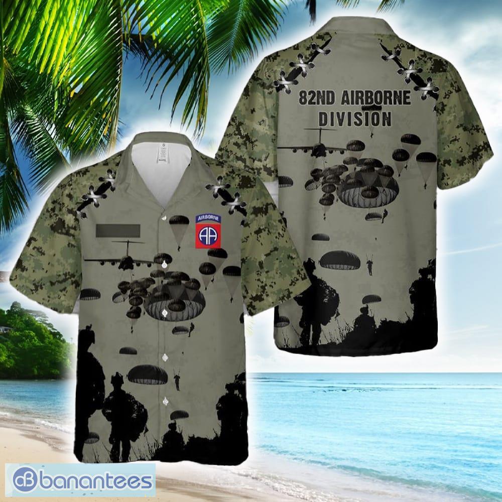 custom name us army 82nd airborne division hawaiian shirt image Custom Name US Army 82nd Airborne Division Hawaiian Shirt - Custom Name US Army 82nd Airborne Division Hawaiian Shirt