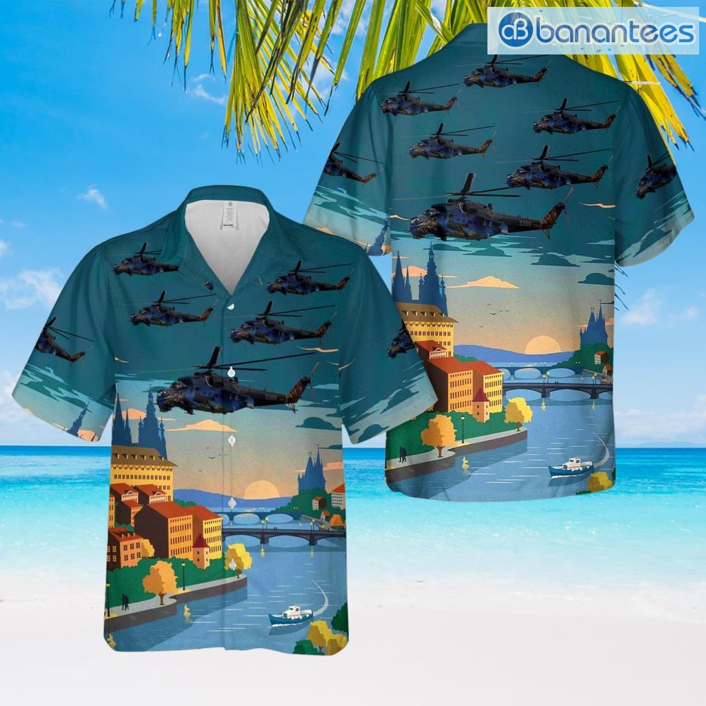czech air force mil mi 24v hawaiian shirt summer fashion image Czech Air Force Mil Mi-24v Hawaiian Shirt Summer Fashion Product Photo 1
