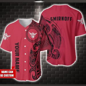 Smirnoff Vodka Personalized Name Vinatge Baseball Jersey Shirt For Men And Women Product Photo 1