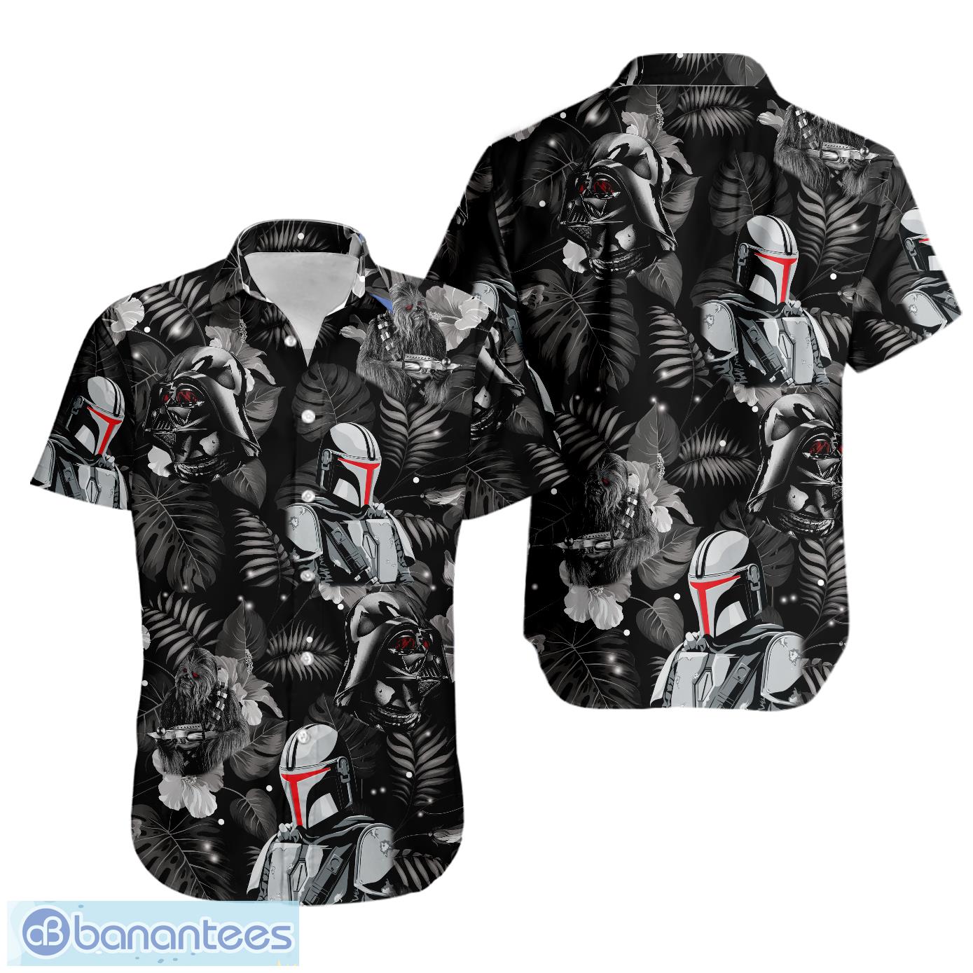 darth vader mandalorian mando chewbacca hawaii summer hawaiian shirt image Darth Vader, Mandalorian, Mando, Chewbacca Hawaii Summer Hawaiian Shirt Product Photo 1