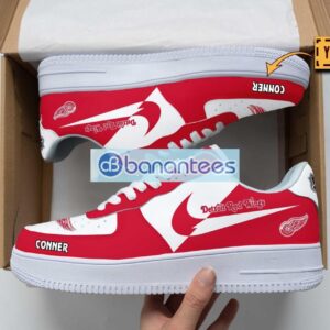 Detroit Red Wings Air Force Shoes Custom Name Gift For Fans AF1 Sneakers Product Photo 1